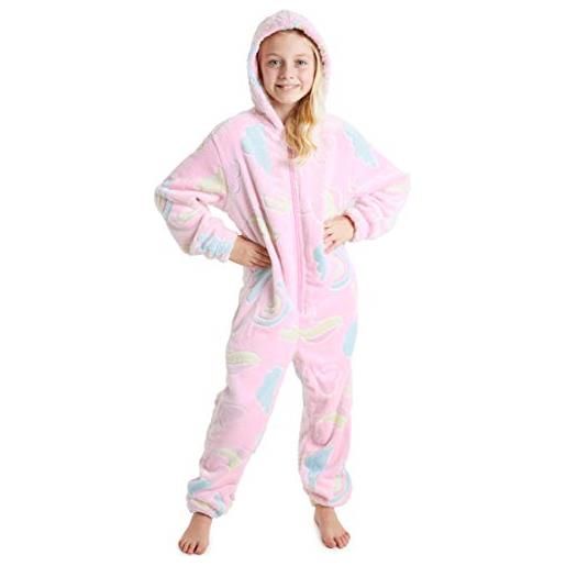 CityComfort pigiama intero bambina unicorno (rosa chiaro, 13-14 anni)