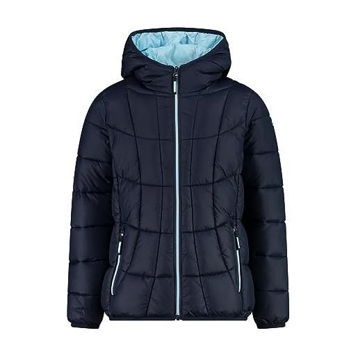 CMP, giacca kid g con cappuccio fisso, black blue, 164