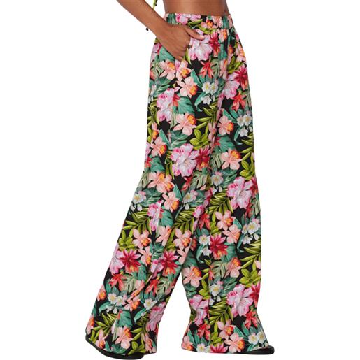 SUNDEK pantaloni in cotone con stampa floreale donna
