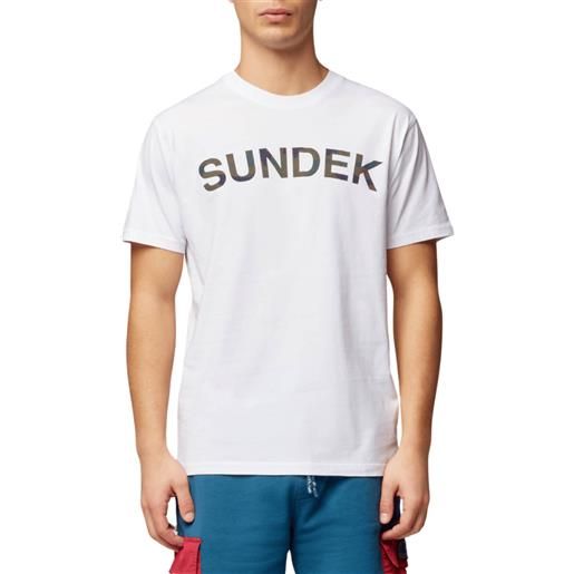 SUNDEK t-shirt con stampa camou mezze maniche uomo