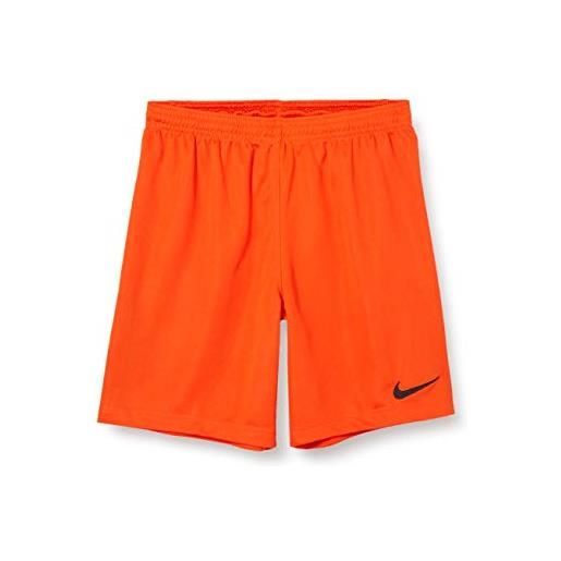 Nike y nk dry lge knit ii short nb, pantaloncini sportivi bambino, orange/black, m