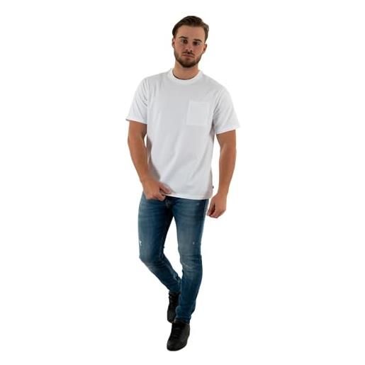 Levi's t-shirt uomo bianco t-shirt casual con taschino e ricamo logo xxl