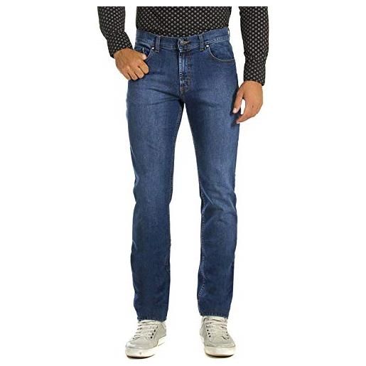 Toocool - carrera jeans uomo elasticizzati pantaloni denim stretch regular fit 700-921s [50/34,071 blu medio]