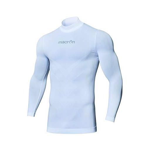 Macron maglia di compression col roulé performance maglietta, bianco, xl unisex-adulto