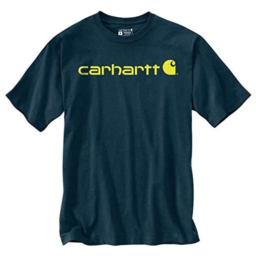 Carhartt workwear - maglietta da uomo core logo arborvitae heather, taglia: s