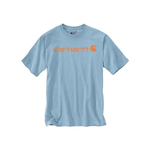 Carhartt workwear - maglietta da uomo core logo night blue heather, taglia: m