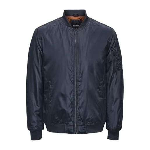 Only & Sons bomber jacket solid color bomber jacket dark navy m dark navy 1 m