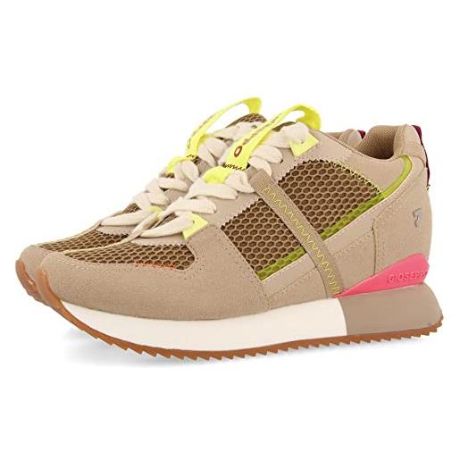 GIOSEPPO sneakers beige con zeppa interna e texture per donna sanssat