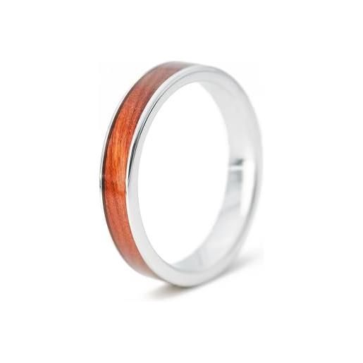 fablano anelli in legno [100% naturale] per anelli da donna e da uomo - a scelta come anello oro, anello argento, anello nero e anello oro rosa - perfetto fedi nuziali, anello di fidanzamento da, 4mm