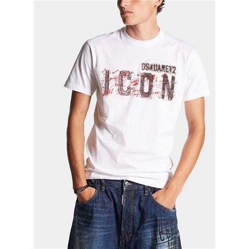 DSQUARED t-shirt icon scribble uomo