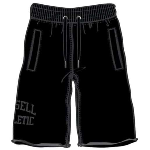 Russell Athletic a00901-vk-091 logo embossed shorts uomo pantaloncini new grey marl taglia xl