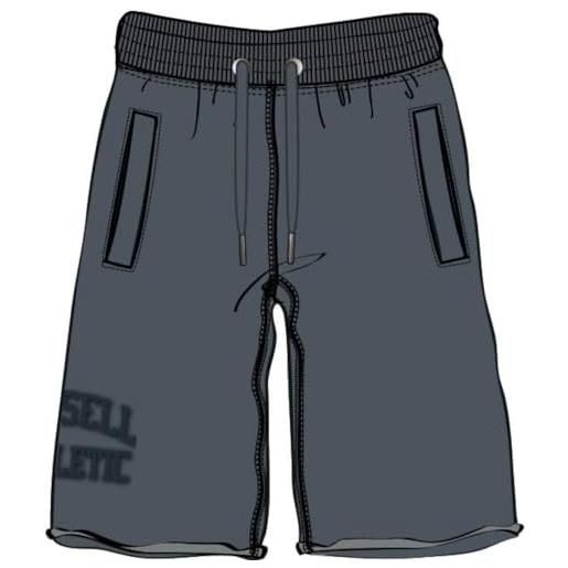 Pantaloncini Uomo Russell Athletic - Cotone 100%, Vita Media Con Coulisse - Foto 4