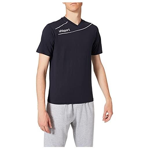 Uhlsport t-shirt stream 3.0, maglietta da uomo, navy/bianco, s