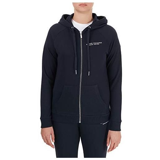 ARMANI EXCHANGE hoodie, felpa con cappuccio, donna, blu (blue/navy), l
