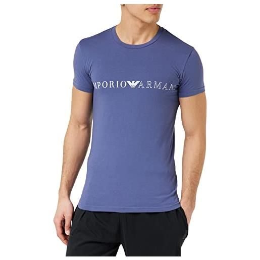 Emporio Armani t-shirt the new icon, t-shirt uomo, viola (plum violet) , s