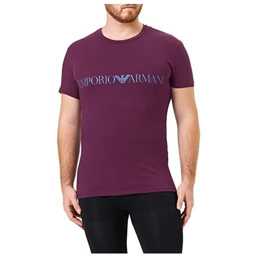 Emporio Armani t-shirt the new icon, t-shirt uomo, viola (plum violet) , xl