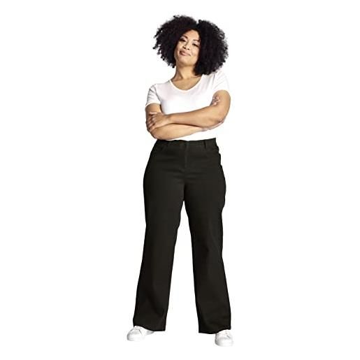 ULLA POPKEN jeans modello mary con taglio della gamba ampio, design a cinque tasche e cintura comoda nero 30 724600100-30
