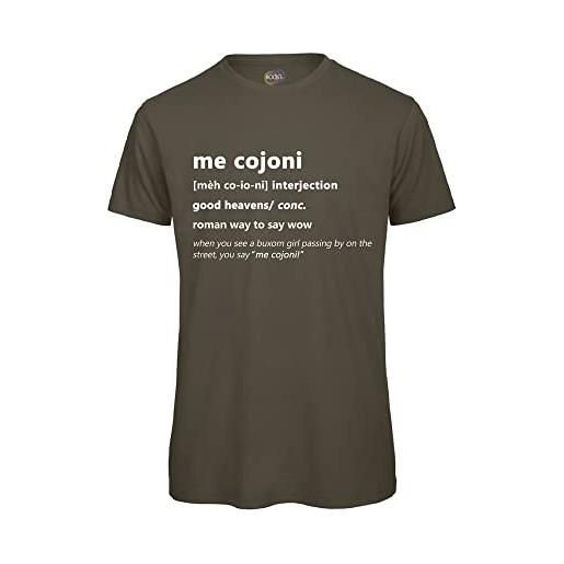 Boostit t-shirt uomo me cojoni dizionario romano regalo simpatico divertente maniche corte 100% cotone biologico (nero, xl)