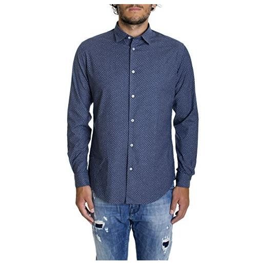 Trussardi jeans | camicia jeans uomo in cotone elasticizzato bianca - 52c22, taglia: 44