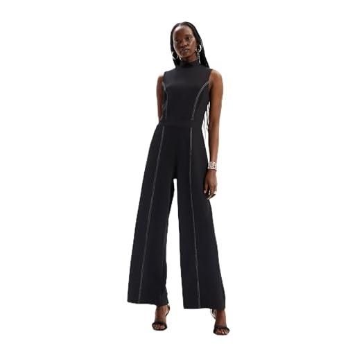 Desigual jumpsuit_stit pantaloni casual, nero, xl donna