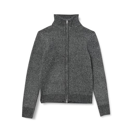 Replay uk2510 maglione cardigan, m10 dark grey melange, s uomo