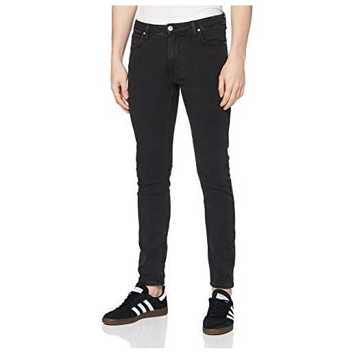Lee malone, jeans uomo, nero (black rinse), 33w / 32l