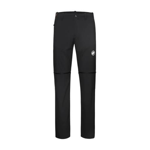 Mammut outdoor zip off pants men pantaloni da escursionismo, nero, 48 uomo