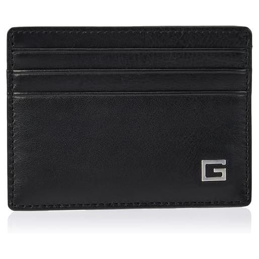 GUESS zurigo billfold w c, accessori da viaggio-portafoglio bi-fold uomo, nero, piccolo