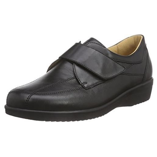 Ganter sensitiv inge-i, scarpe stringate basse derby donna, nero schwarz 01000, 37.5 eu x-larga