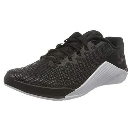 Nike wmns metcon 5, scarpe da fitness donna, multicolore (black/black/white/wolf grey 10), 42 eu