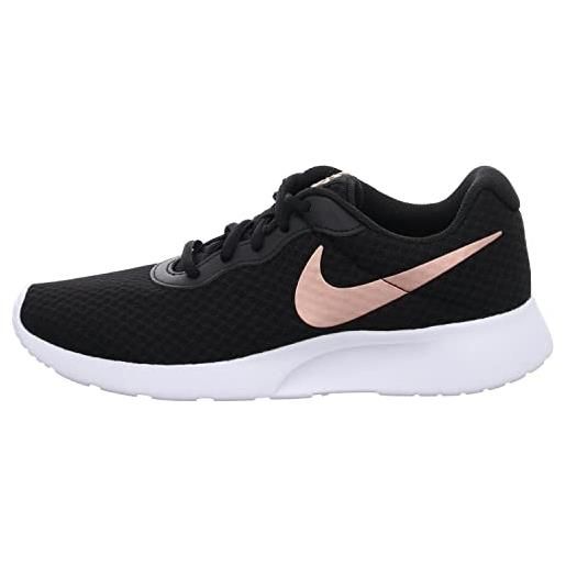Nike tanjun, sneaker donna, black mtlc red bronze barely volt white, 42.5 eu