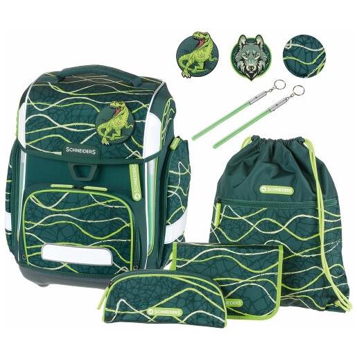 Schneiders ergolite set di borse per la scuola verde
