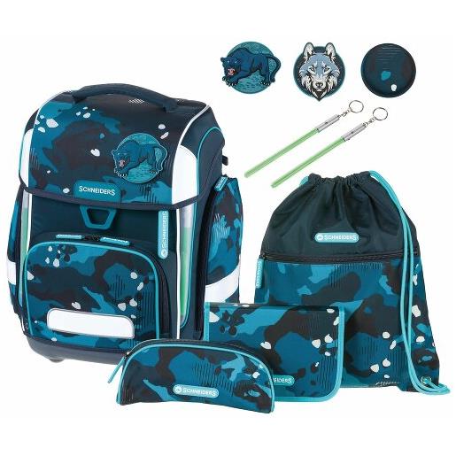 Schneiders ergolite set di borse per la scuola blu
