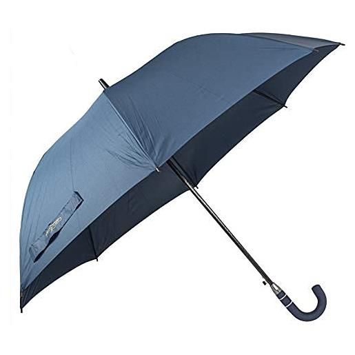 Virsus ombrello maxi da pioggia 7502 grande con apertura automatica da uomo e donna - antivento, resistente, manico spugna ergonomico (blu)
