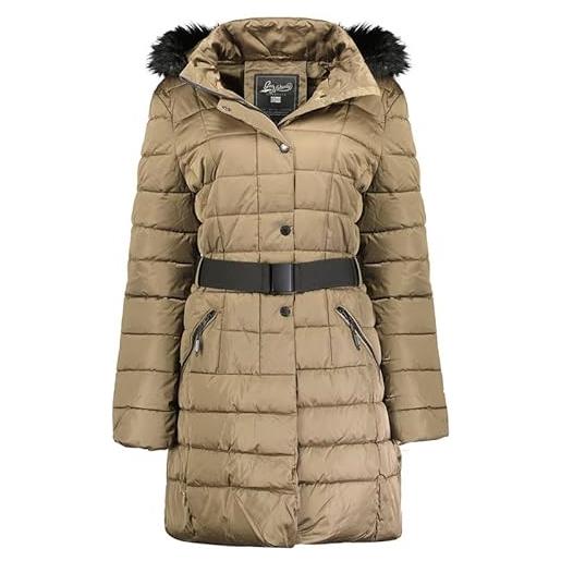 Geographical Norway anemone lady - giacca donna imbottita calda autunno-invernale - cappotto caldo - giacche antivento a maniche lunghe e tasche - abito ideale (talpa m)