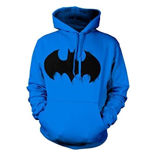 Batman felpa con cappucccio hooded sweatshirt, blue, m uomo
