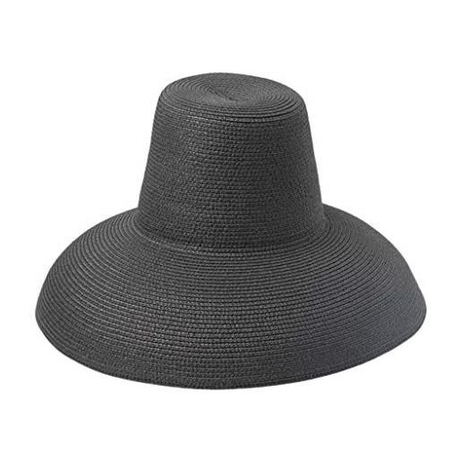Generico cappello panama unisex regolabile cappello di paglia cappello estivo donna berretto visiera cappello a tesa larga elegante cappello da spiaggia cappello estivo da donna con grande sole spiagg