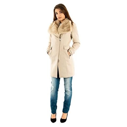 Salsa woollen grace coat with fur collar