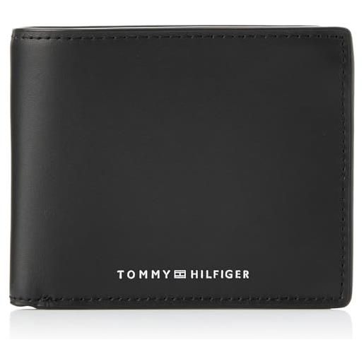 Tommy Hilfiger th spw leather cc and coin am0am11871, portafogli uomo, nero (black), os