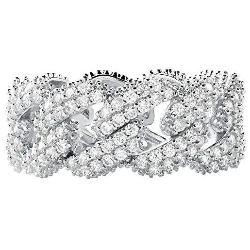 Michael Kors - anello premium in argento sterling tono argento con cristallo per donna mkc1429an040;6
