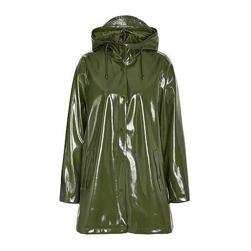 Noisy may nmsky l/s a-line vinyl coat noos impermeabile, verde combo, l donna