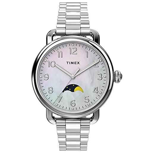 Timex orologio analogico al quarzo da donna con cinturino in acciaio inossidabile tw2u98300