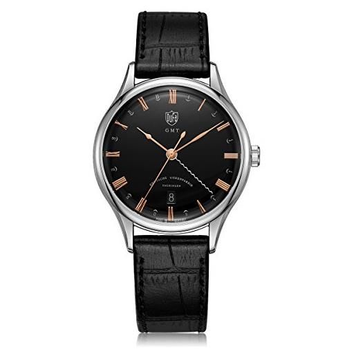 Dufa Deutsche Uhrenfabrik orologio analogico quarzo unisex con cinturino in pelle df-9006-01