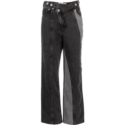 Feng Chen Wang pantaloni dritti con applicazione - nero
