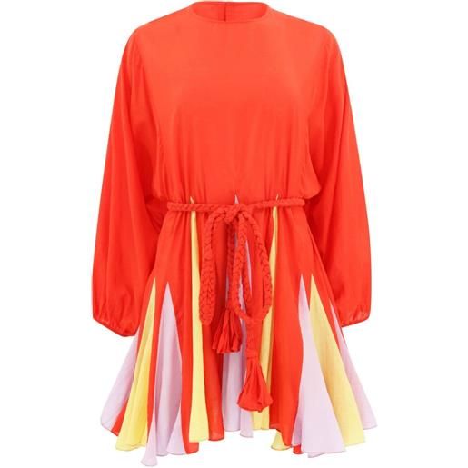 Rhode abito corto con design color-block ella - rosso