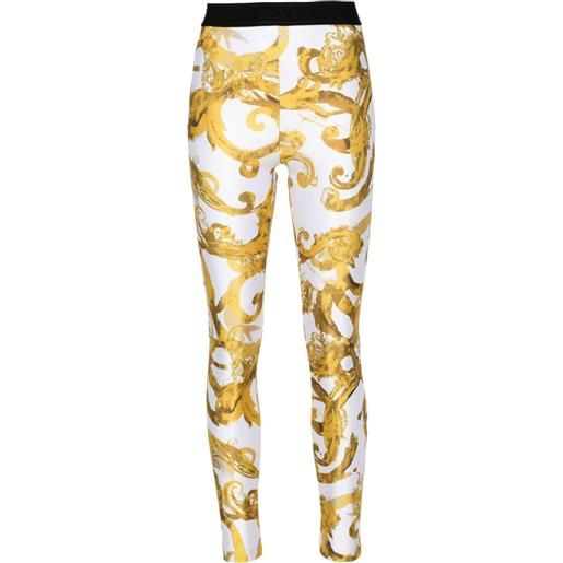 Versace Jeans Couture leggings watercolour couture - bianco