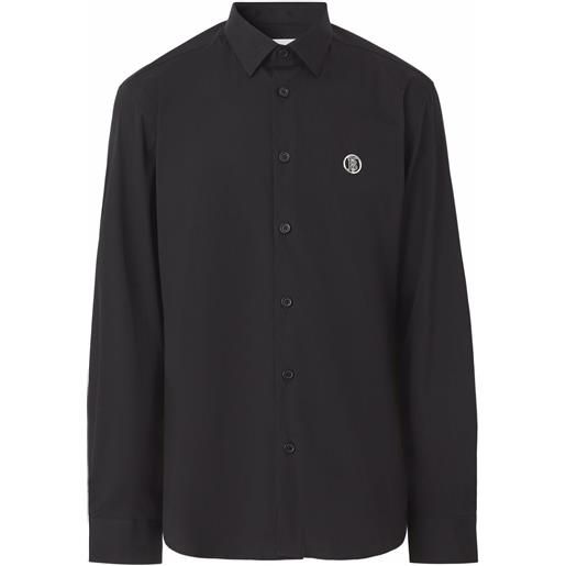 Burberry camicia con ricamo - nero