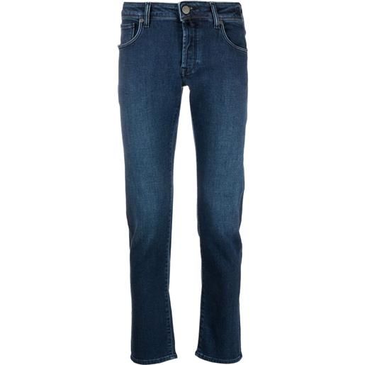 Incotex jeans a vita bassa - blu