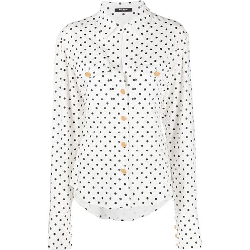 Balmain camicia a pois - bianco