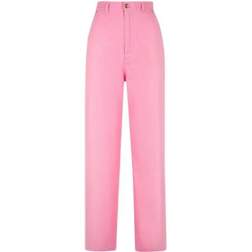 Bally pantaloni dritti a vita alta - rosa